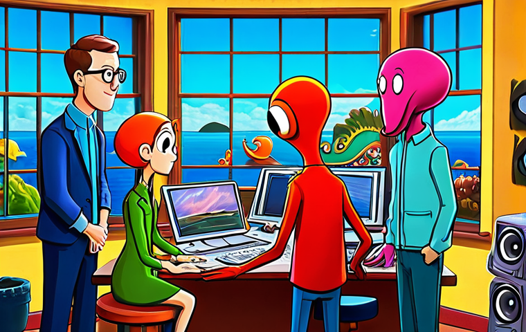 **
"A team of cartoon octopus characters, fully clothed in colorful, modest outfits, collaborating on designing a new animated show, appropriate attire, safe for work. Some are sketching, others are at computers, and one is playing a shell like a musical instrument. The background is a brightly colored animation studio with windows overlooking a stylized ocean scene. Perfect anatomy, correct proportions, well-formed hands, professional, family-friendly, high quality, safe for work, appropriate content."
**
