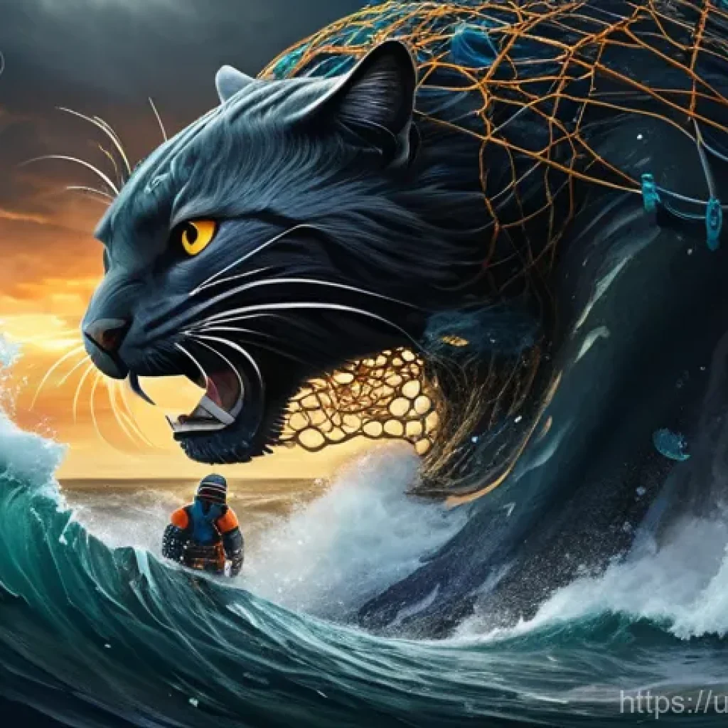 옥토넛 퀘이지의 모험 이야기 - **Prompt 1: Kwazii's Courageous Rescue in a Deep-Sea Storm**
"A vibrant, dynamic illustration de...