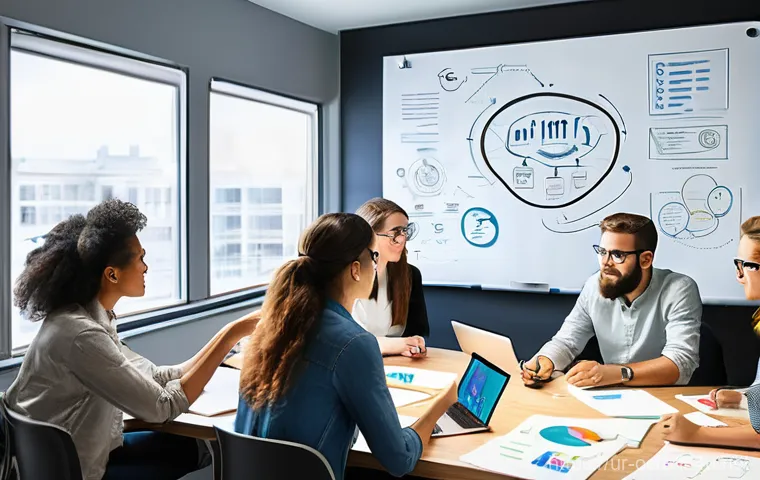 옥토넛 대원들 간의 팀워크 사례 - **Prompt 1: The Synergy of Diverse Minds**
"A vibrant and diverse team of young professionals, c...