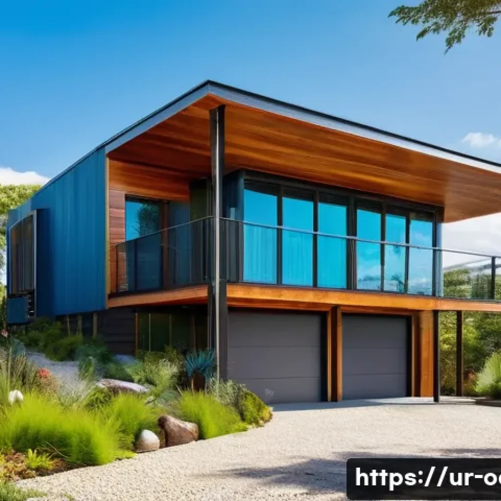 옥토넛 기지의 건축학적 분석 - A modern architectural base building designed with environmental sustainability in mind, featuring r...