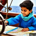 옥토넛 바나클스와 퀘이지의 팀워크 - A vibrant and heartwarming scene depicting two young explorers, Banacles and Quazie, working togethe...