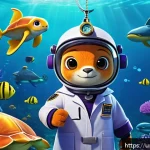 Home 18 옥토넛 시리즈 주요 사건 재구성 - A vibrant underwater scene showcasing the Octonauts team in action beneath the ocean waves. Captain ...