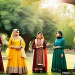 Home 23 옥토넛 바나클스의 모험 철학 - A vibrant and inspiring scene depicting a diverse group of Urdu-speaking individuals in traditional ...